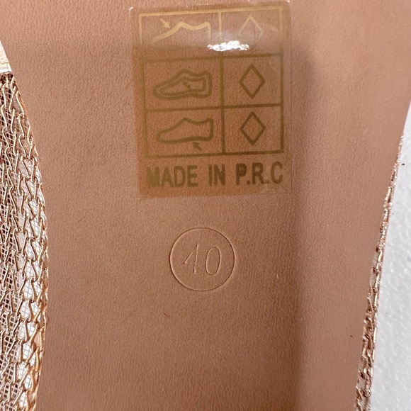 Jackpot Chic By Lady Couture Slip On Mesh Mule Golden Rose Shoe US Size 9 - Picture 8 of 9